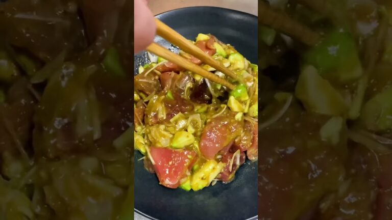 簡単すぎるマグロとアボカドのユッケ#shorts