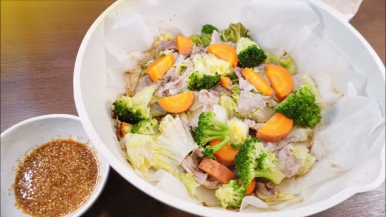 たっぷり野菜と豚肉のフライパン蒸し
