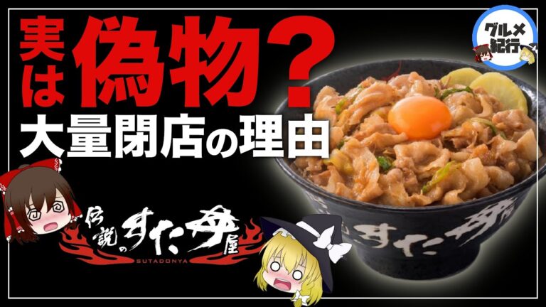 【ゆっくり解説】伝説のすた丼が大量閉店の理由について 実は偽物だった！？