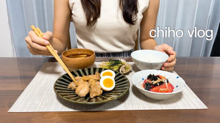 【料理vlog】さっぱりレシピ/ちゃんと食べて栄養補給！鶏の甘酢煮/新生姜ナムル/沖縄料理/すだち蕎麦