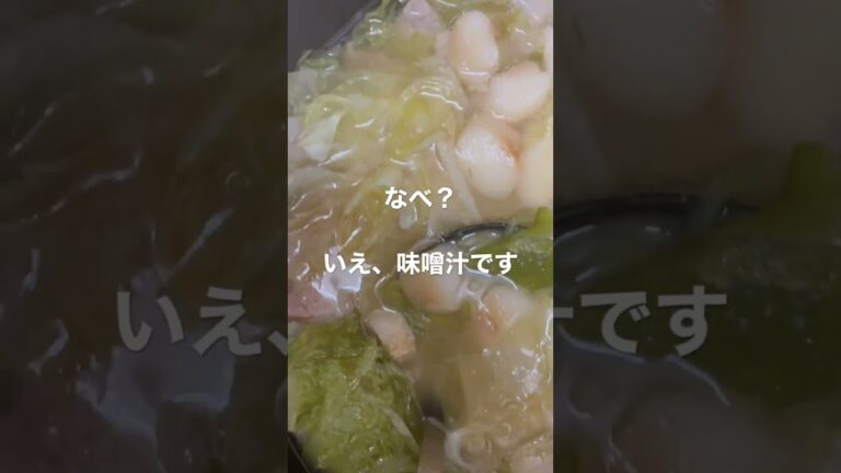 白菜と豚バラのミルフィーユ味噌汁