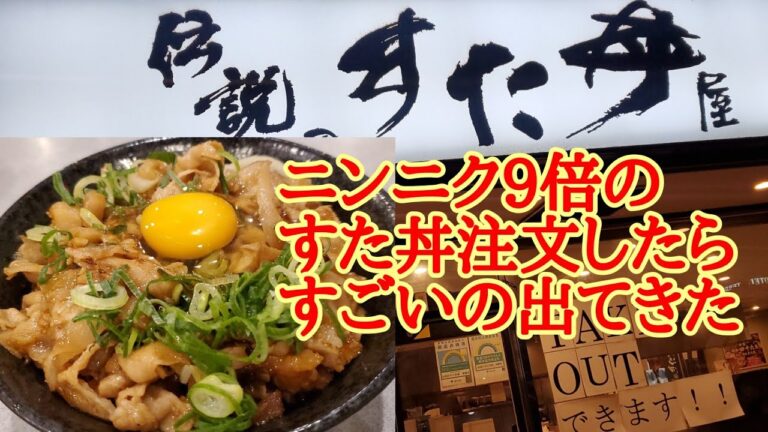 ニンニク9倍のすた丼を注文したらスゴいの出てきた【伝説のすた丼屋】瑞穂