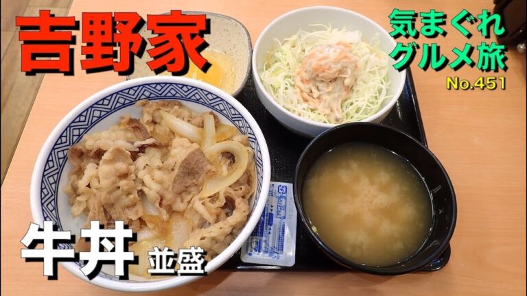 【気まグルメ】吉野家「牛丼並盛」基本に立ち返った食べ方をしてみました - No.451 Beef bowl.