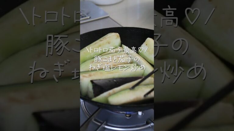 【旦那がほれたおかず】さっぱり食べられる‼豚こま肉と茄子のねぎ塩レモン #簡単レシピ #japaneselunchbox#なすレシピ
