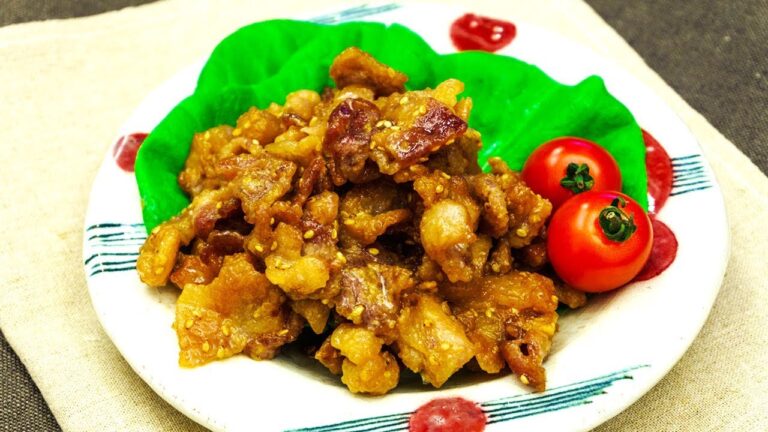 カリカリの食感がたまらない！豚こま肉の甘味噌炒め