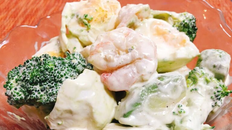 【美容若返りの神レシピ】栄養たっぷりで美味しい『絶品エビとアボカドとブロッコリーの冷製サラダ』Revitalizing effect | Chilled egg salad