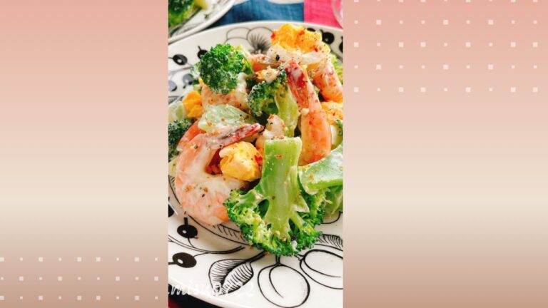 えびブロッコリー卵サラダ/Shrimp broccoli egg salad