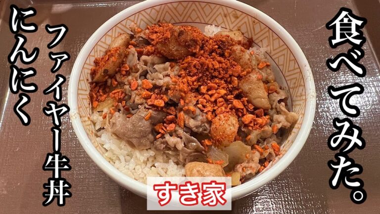 【すき家】にんにくファイヤー牛丼 | インパクト大な強烈メニュー〈愛知グルメ〉