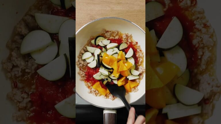 ナスとひき肉のペンネアラビアータ