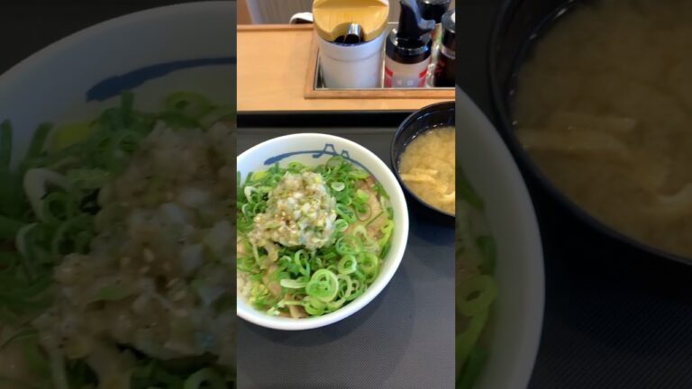 松屋 ネギ塩豚カルビ焼肉丼 #松屋 #ネギ塩 #matsuya