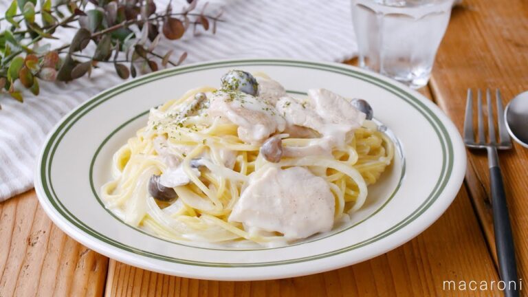 【鶏むね肉ときのこのクリームパスタ】牛乳でお手軽！ランチにおすすめ♪｜macaroni（マカロニ）