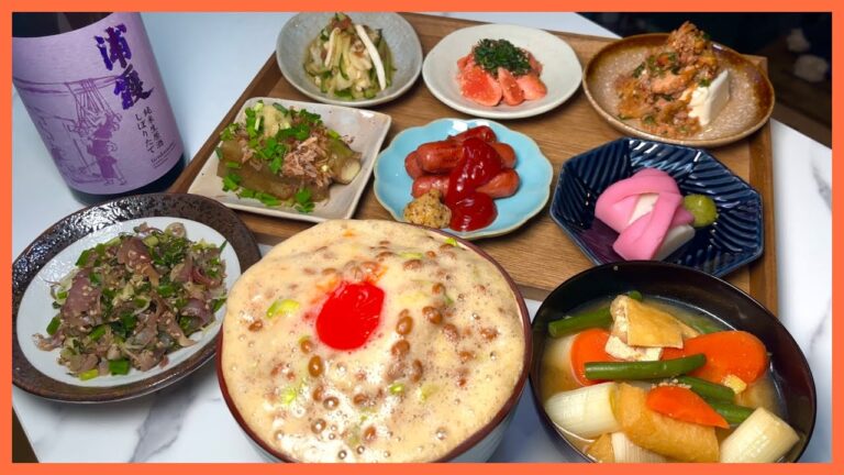 【定食】仕事終わりにうまい納豆のやつ定食作ってみました✨