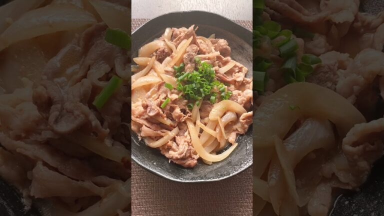 ご飯が進む😀【豚肉と玉ねぎのガリマヨポン炒め】#Shorts #ひめりんご
