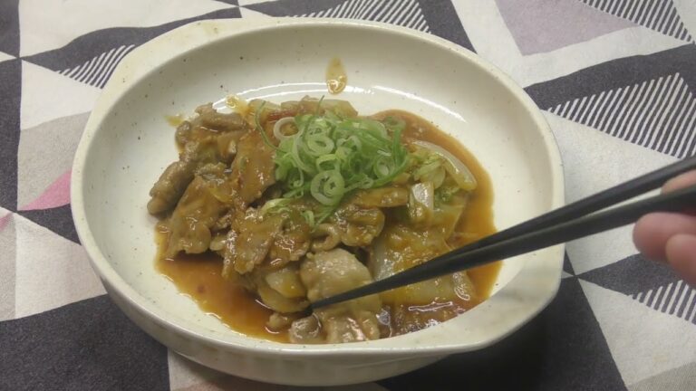 豚こま肉と白菜のピリ辛味噌炒め