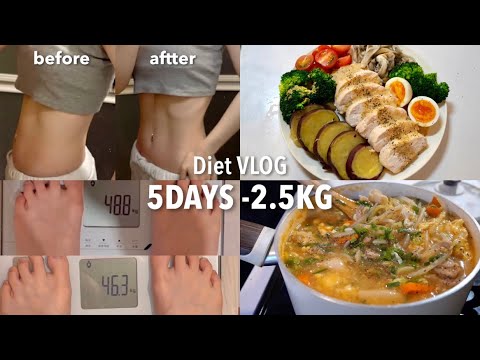 SUB）5日間で−2.5kg！🔥短期間で確実に減量するための食事メニューと運動📝｜How I Lost 2.5kg in 5 Days🔥｜Lose weight fast diet【ダイエット】