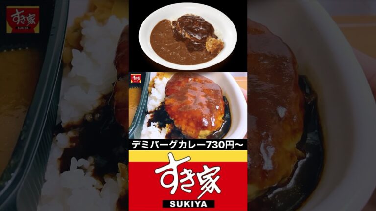 【すき家】新メニュー デミバーグカレー）