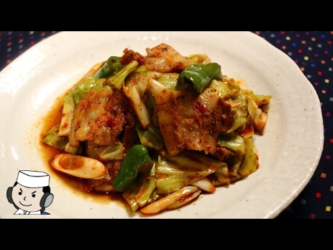 四川風の回鍋肉♪　Szechuan Style Twice Cooked Pork♪