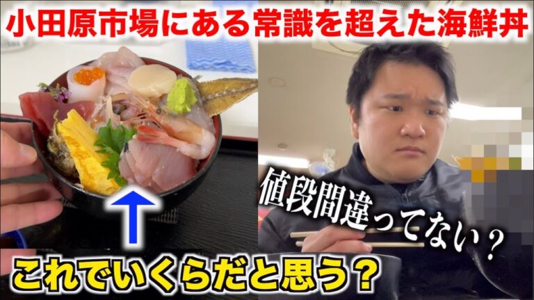 【どういうこと？】小田原の市場にある価格設定がおかしい海鮮丼が謎すぎたんだが。。。