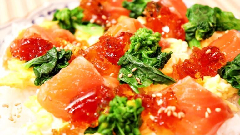 同じ材料でも盛り付けで変わります。「サーモンのちらし寿司～だしジュレ添え～」の作り方〖ひなまつり/簡単〗
