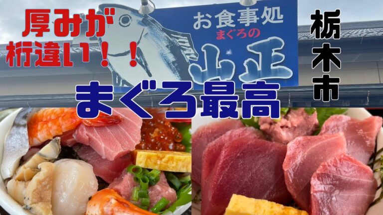 【栃木市】マグロの山正💚とにかく分厚いマグロ🐟ボリュームに富んでいてネタだけで結構お腹いっぱい🐟👏海鮮丼は相当な種類が乗っています😉筋もなく真っ赤なマグロはマグロ好きにはたまらない😍😍