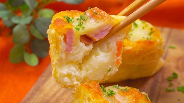 チーズとろ～り！ポテトサラダの油揚げ包み