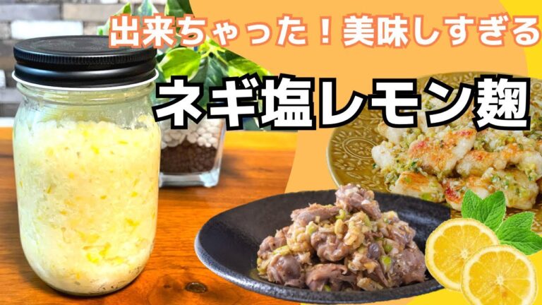 無添加麹調味料！ネギ塩レモン麹/これがあれば簡単料理！レパートリーが増やせる！
