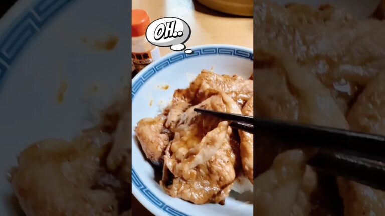 昼食は豚丼でガッツリ！ドンキのにんにくMAXなんでもあう！#shorts #ドンキ #豚丼