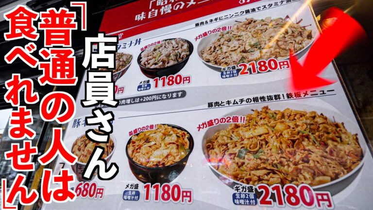 【大食い】普通の人は食べれないすた丼ギガ盛りを限界食いチャレンジ！ありえない量。