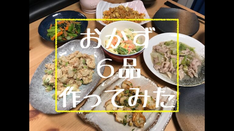 【料理動画】#16　オリジンの美味しい海老とブロッコリーのサラダ(再現できたかな？)含めおかず６品作ってみた♪