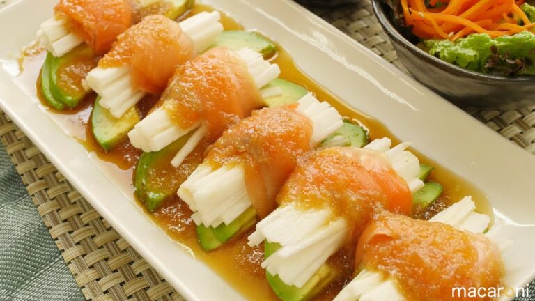 こっくり香り立つ！ 長芋と アボカドの スモーク サーモン 巻き のレシピ 作り方