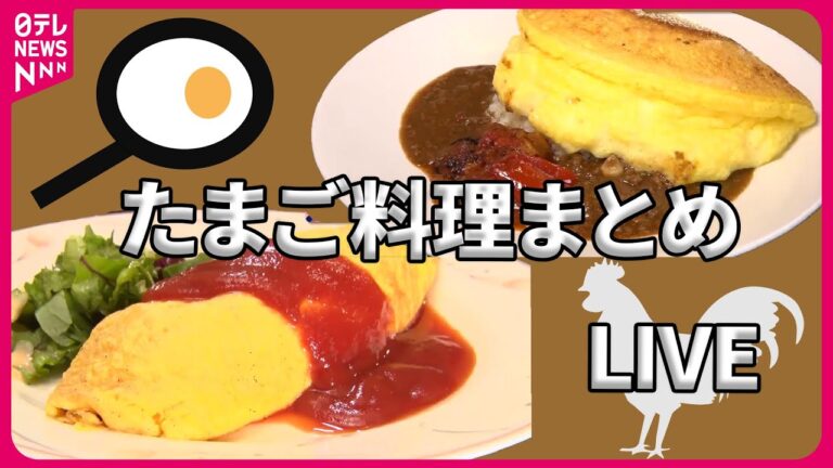 【たまご料理まとめ】驚きのフワフワ感!フランス本店のオムレツ/卵がなくちゃ始まらない ブランド鶏料理の専門店/最強コンビ!分厚いチャーシューエッグ　など（日テレNEWS LIVE）