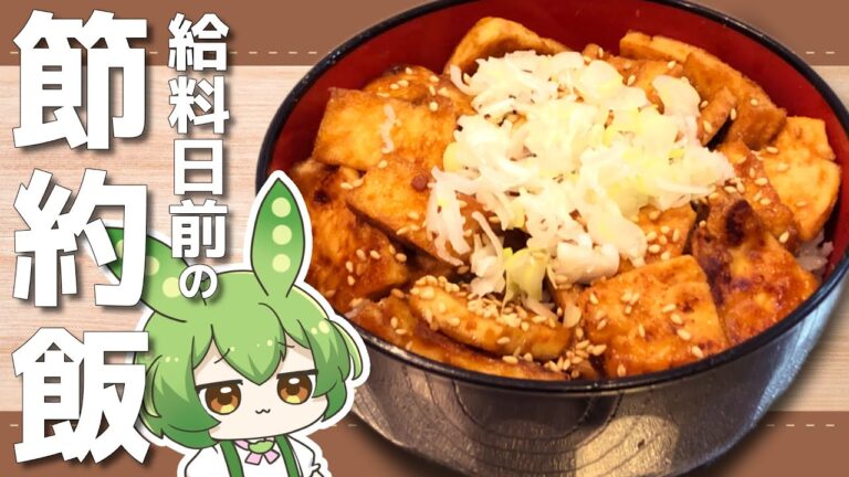 給料日前の『節約スタミナ豆腐丼』