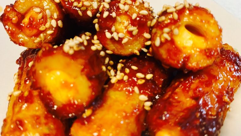 チーズがトロン：【ヤンニョムちくわ】冷めても美味しい：簡単レシピ：