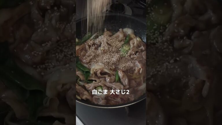 連続で食べても飽きない！豚こまと長ネギの甘酢ゴマダレ炒め【節約ごはん おうちごはん おかず 料理 レシピ 簡単レシピ 今日のごはん 作り置き】