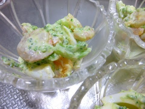 【レシピ】卵とエビとブロッコリーのサラダ♪