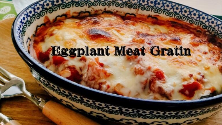 【とろけるナスのミートグラタン】トースターで焼く簡単レシピ｜ナスの柔らかい触感がたまりません！｜[Melting eggplant meat gratin] Easy recipe