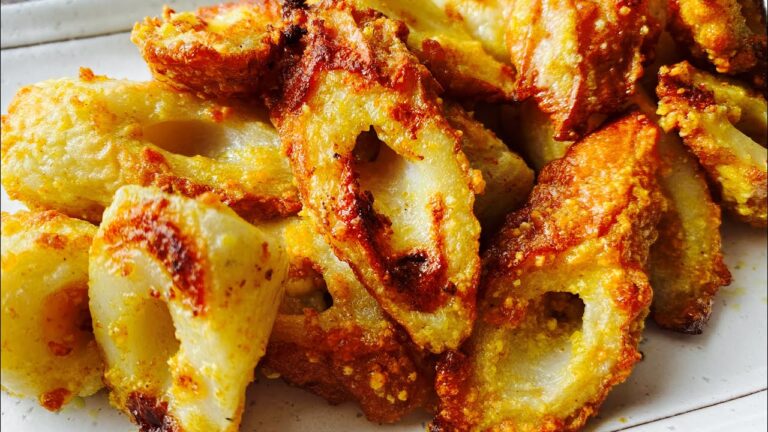 トースターで：冷めても美味しい：【ちくわのカレーマヨチーズ焼き】：