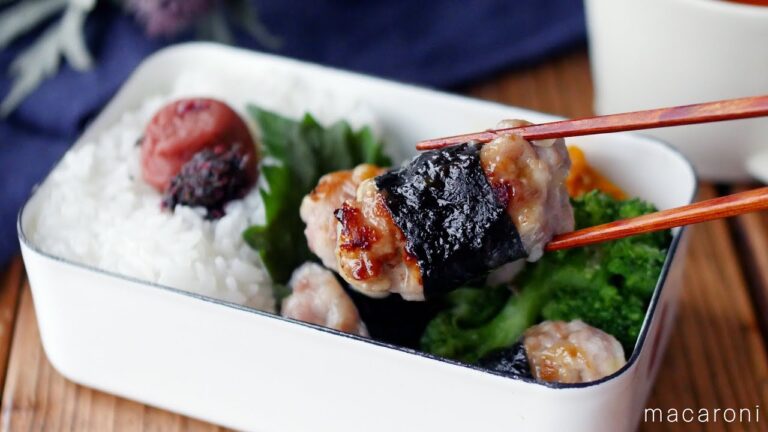 【豚こま肉のチーズ海苔巻き】丸めて焼くだけ🙌豚こま肉で節約レシピ！｜macaroni（マカロニ）