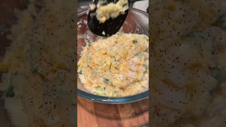 レンジで簡単ポテトサラダ作った結果ww #shorts