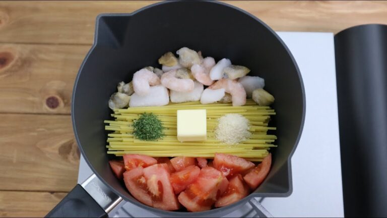 魚介とトマトのスープパスタをワンポットで作りたい【スキャンパン】