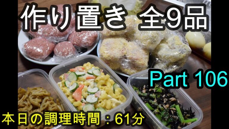 【作り置き】ハンバーグ ヒレカツ コロッケ 海老フライ マカロニサラダ れんこんのきんぴら 白菜の塩昆布漬け 味付け卵 小松菜とひじきのお浸し