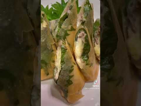 【お酒のおつまみに】大葉と豚肉のチーズ春巻き　【ご飯のお供】