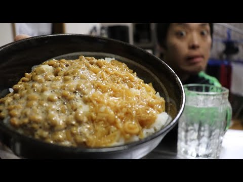 納豆なめ茸ハーフ丼