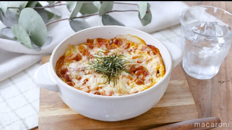 【納豆キムチの豆腐グラタン】ヘルシーだけどボリューム満点！火を使わず簡単！トースターで焼くだけ♪｜macaroni（マカロニ）