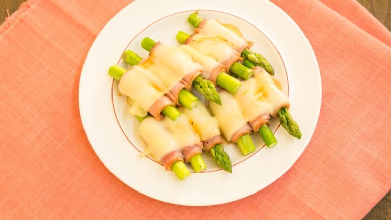 アスパラベーコンのチーズポン酢焼き