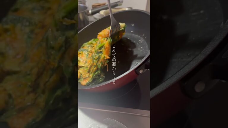 混ぜて焼くだけカリカリもちもちが美味しいチヂミ