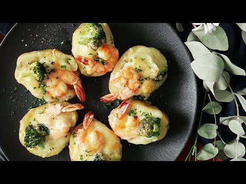 【２人は仲良し】エビブロじゃがグラタン🧀