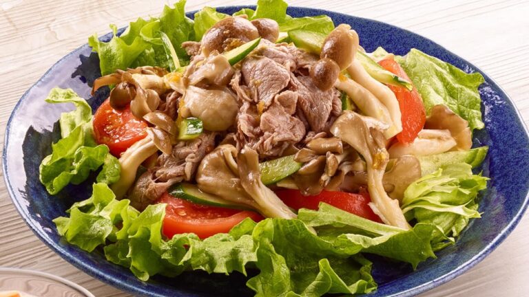 きのこと牛肉のスタミナサラダ