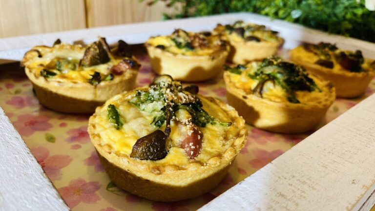 春らしいアスパラ菜のキッシュを作ります。