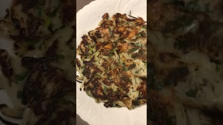 玉ねぎチヂミを作りました😋